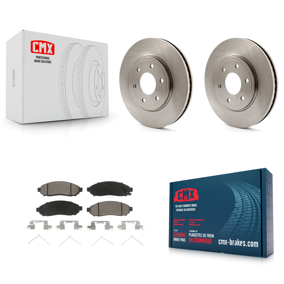 Front Disc Brake Rotors And Ceramic Pads Kit For Nissan Frontier Suzuki Equator 2.5L K8C-100598
