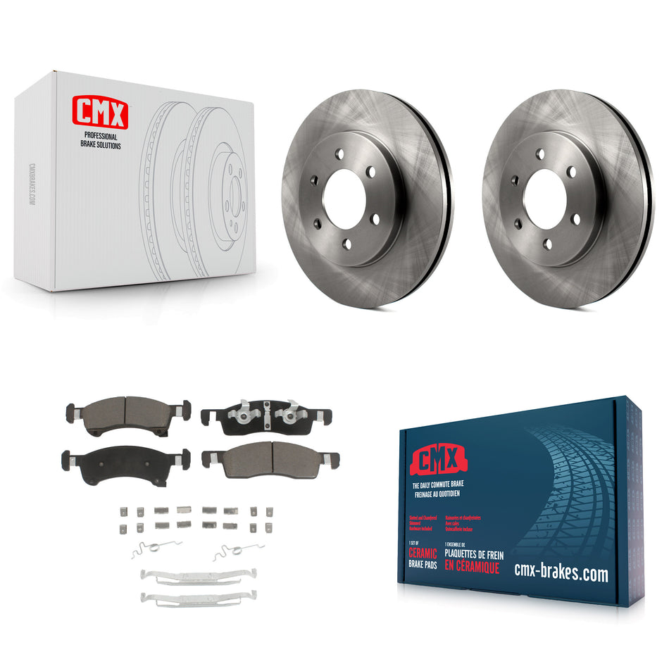 Front Disc Brake Rotors And Ceramic Pads Kit For Ford Expedition Lincoln Navigator K8C-100602