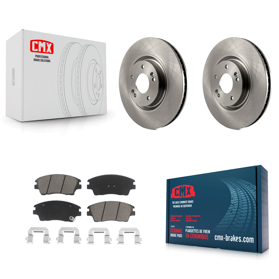 Front Disc Brake Rotors And Ceramic Pads Kit For 2017-2021 Kia Sportage Turbocharged K8C-100603