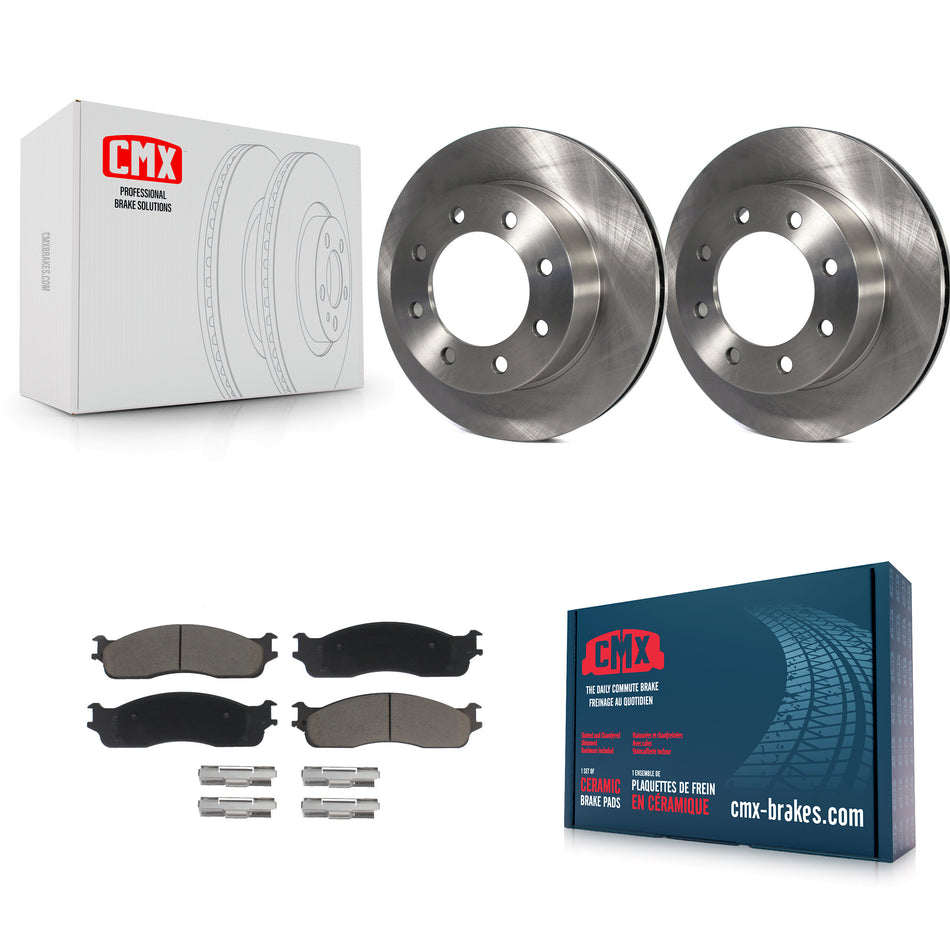 Front Disc Brake Rotors And Ceramic Pads Kit For Dodge Ram 2500 1500 3500 K8C-100607