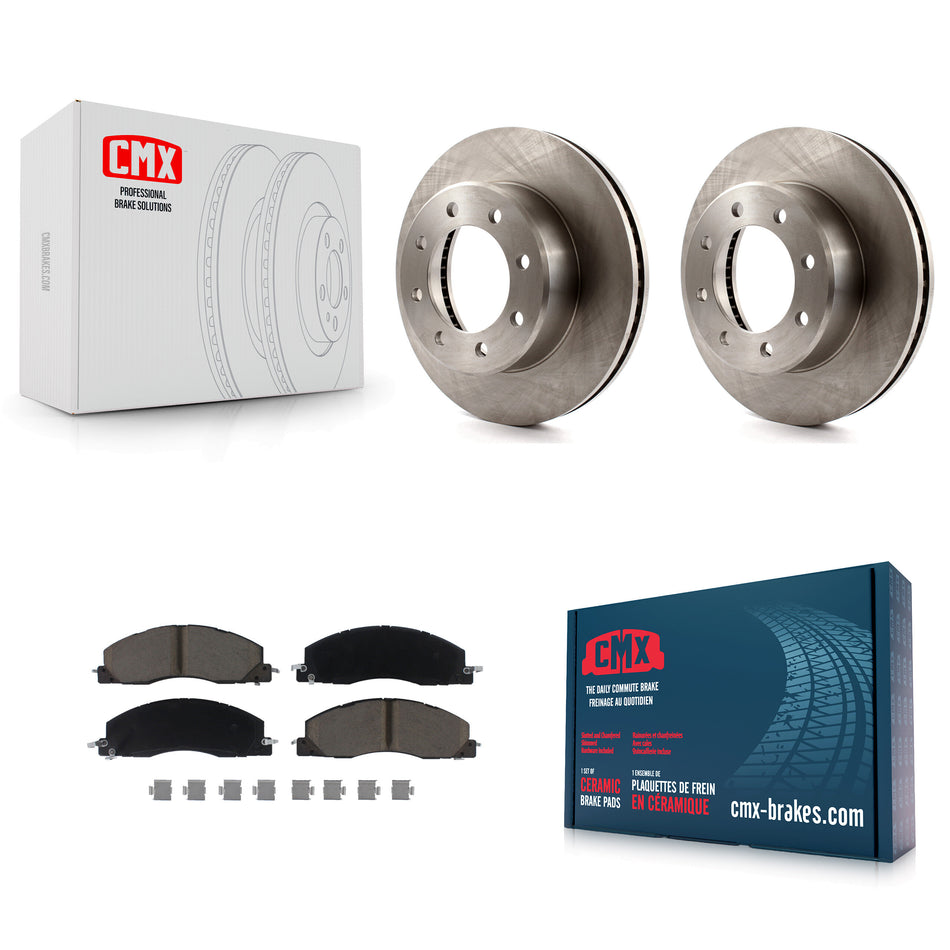 Front Disc Brake Rotors And Ceramic Pads Kit For Ram 2500 3500 1500 Dodge K8C-100608