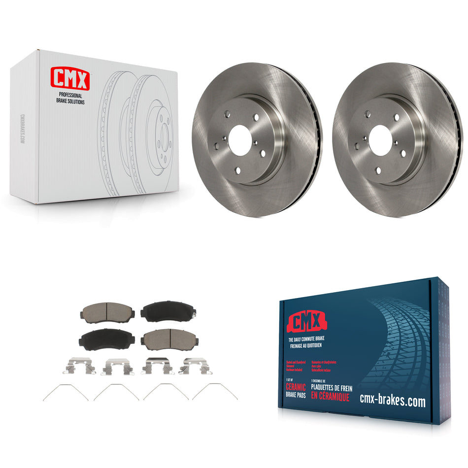 Front Disc Brake Rotors And Ceramic Pads Kit For 2016-2019 Subaru Legacy 2.5L K8C-100611