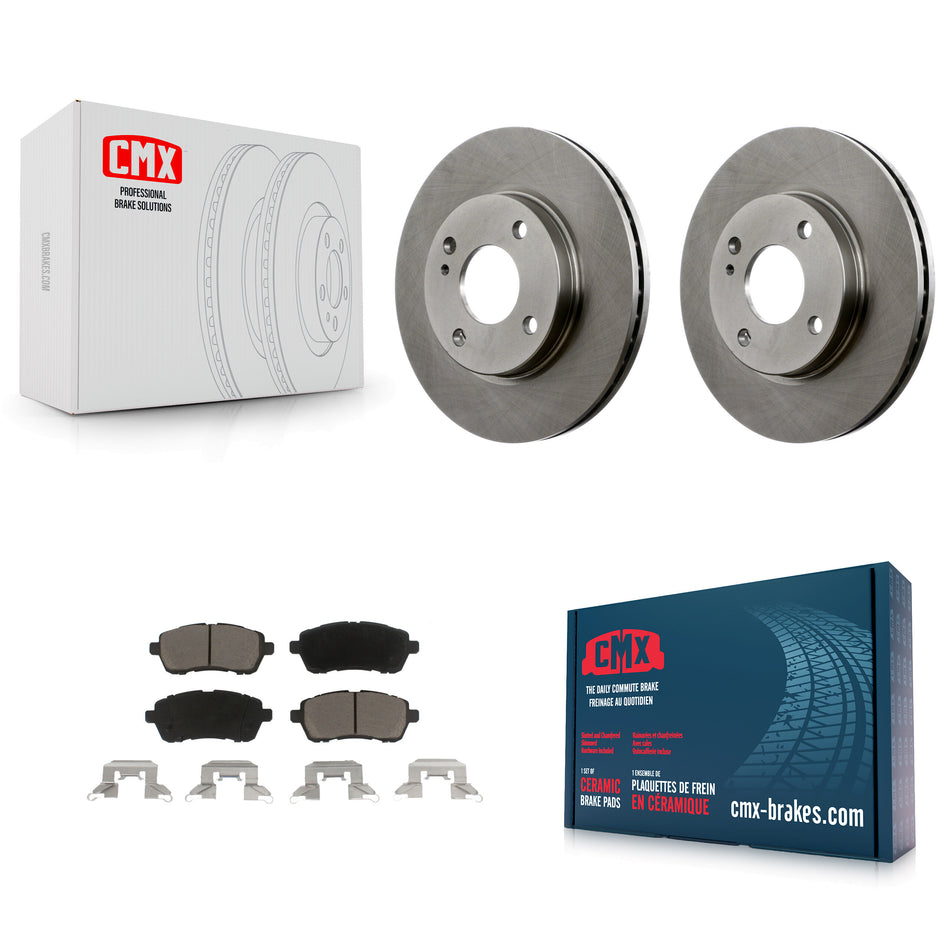 Front Disc Brake Rotors And Ceramic Pads Kit For Ford Fiesta K8C-100616