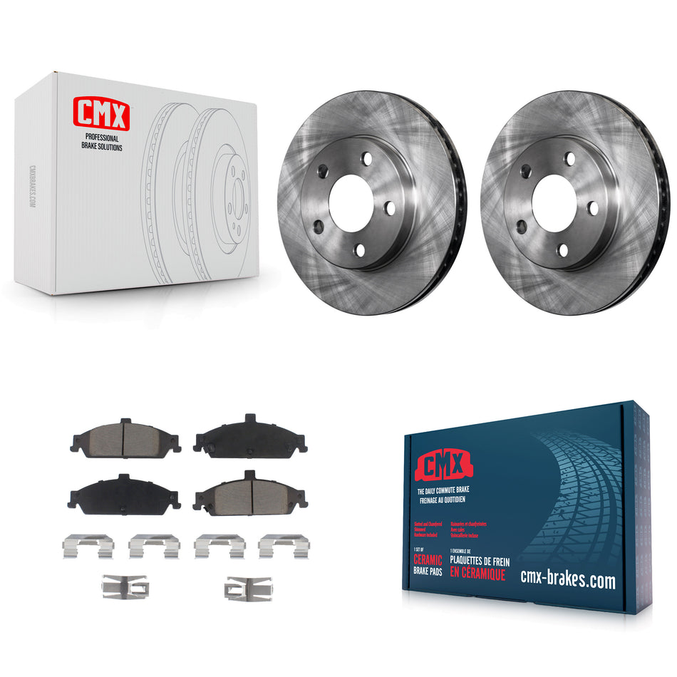 Front Disc Brake Rotors And Ceramic Pads Kit For Chevrolet Pontiac Grand Am Malibu Oldsmobile Alero Classic Cutlass K8C-100619