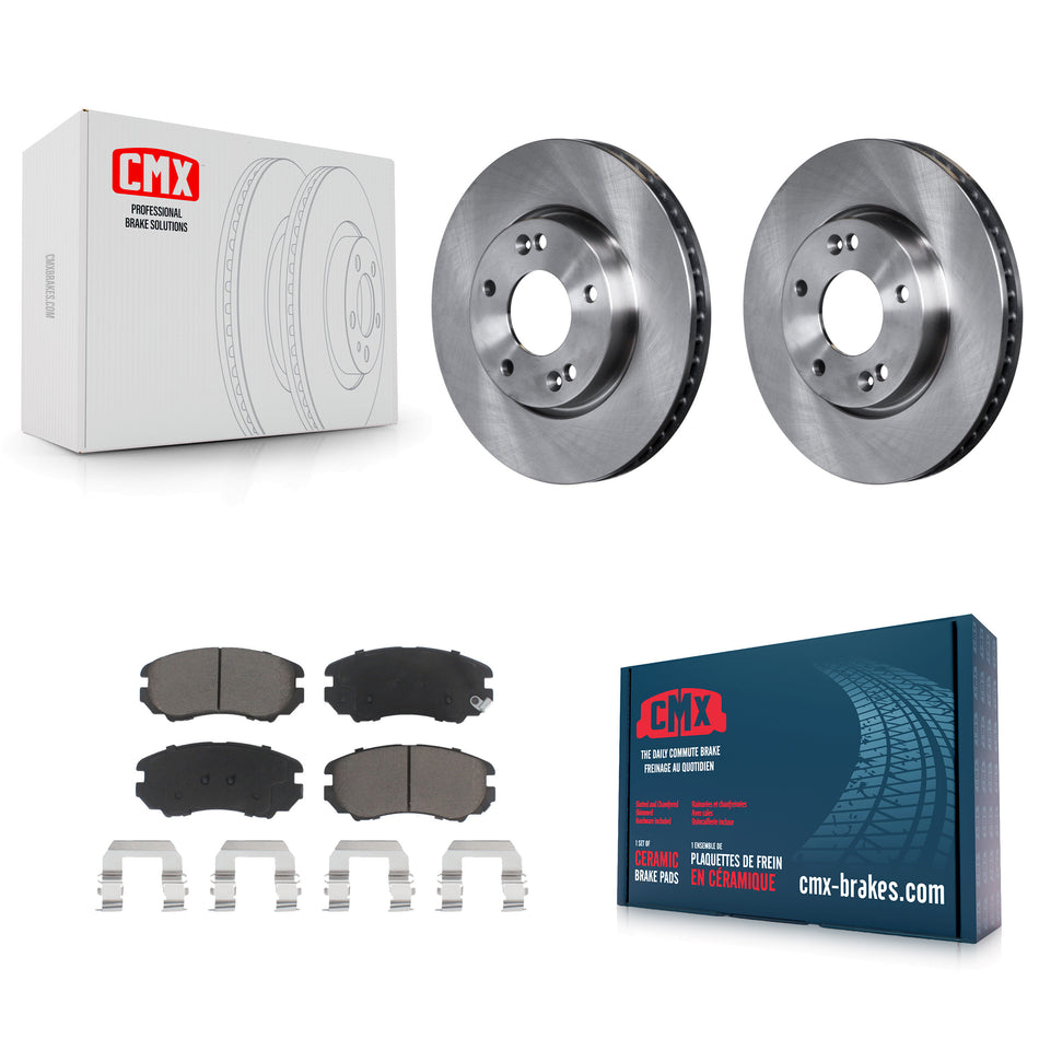 Front Disc Brake Rotors And Ceramic Pads Kit For 2010-2011 Kia Soul 2.0L K8C-100623