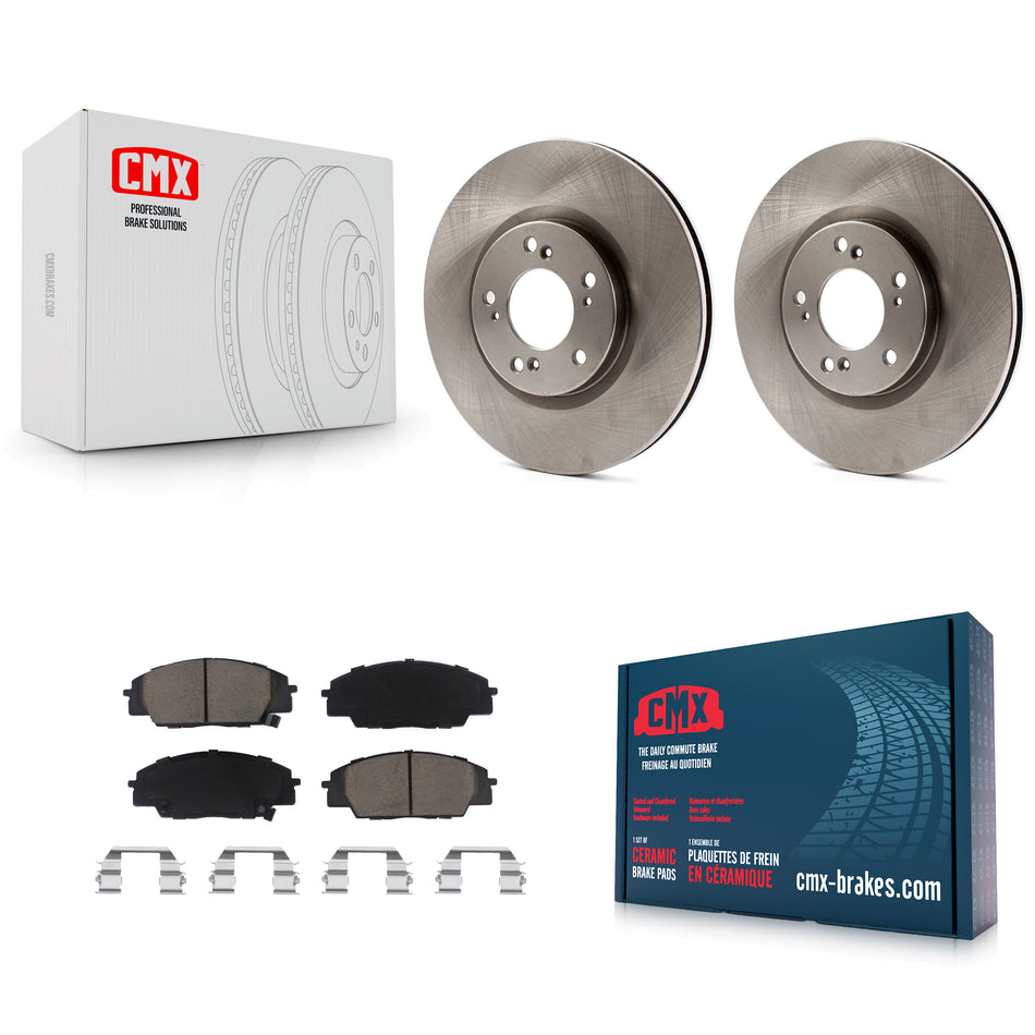 Front Disc Brake Rotors And Ceramic Pads Kit For 2000-2009 Honda S2000 K8C-100642