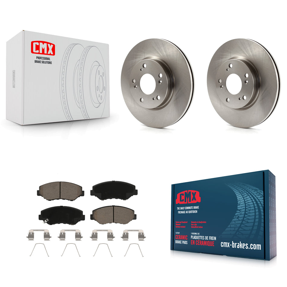 Front Disc Brake Rotors And Ceramic Pads Kit For 2013 Acura ILX 2.0L K8C-100658