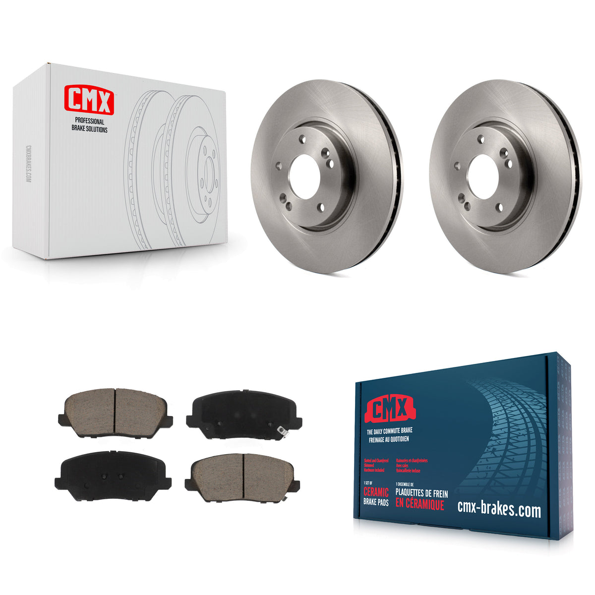 Front Disc Brake Rotors And Ceramic Pads Kit For Kia Forte Forte5 Hyundai Veloster Koup K8C-100663