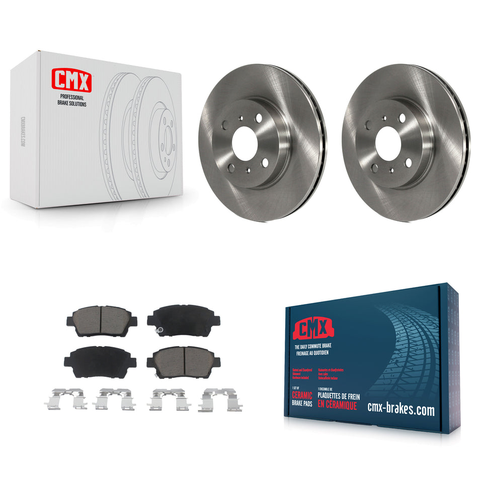 Front Disc Brake Rotors And Ceramic Pads Kit For 2001-2003 Toyota Prius K8C-100680