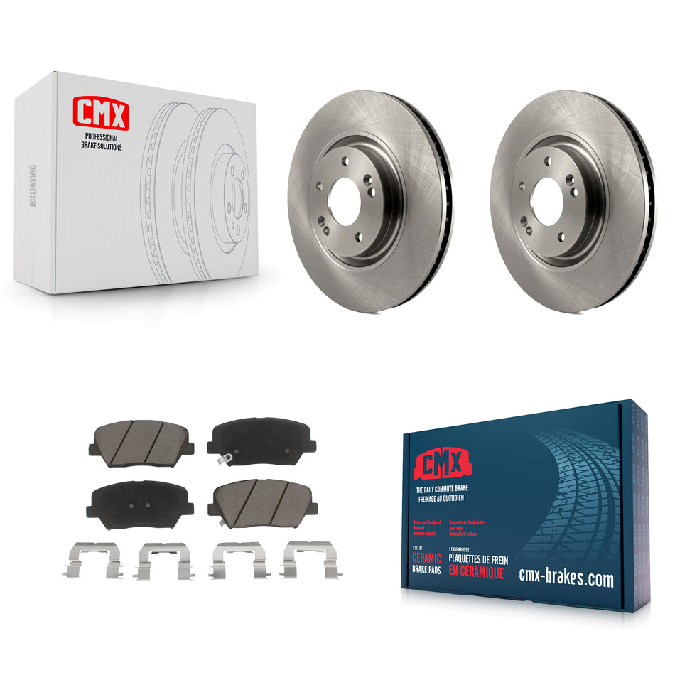 Front Disc Brake Rotors And Ceramic Pads Kit For 2012-2017 Hyundai Azera K8C-100692