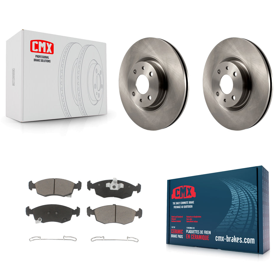 Front Disc Brake Rotors And Ceramic Pads Kit For Fiat 500 K8C-100703