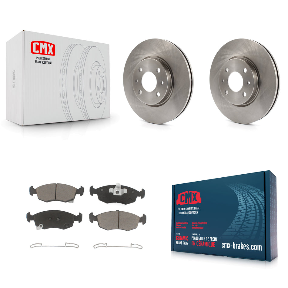 Front Disc Brake Rotors And Ceramic Pads Kit For Fiat 500 K8C-100704