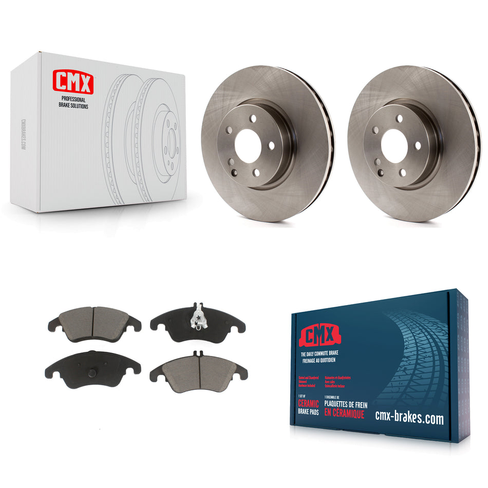 Front Disc Brake Rotors And Ceramic Pads Kit For Mercedes-Benz E350 C300 C350 E400 E250 SLC300 K8C-100707