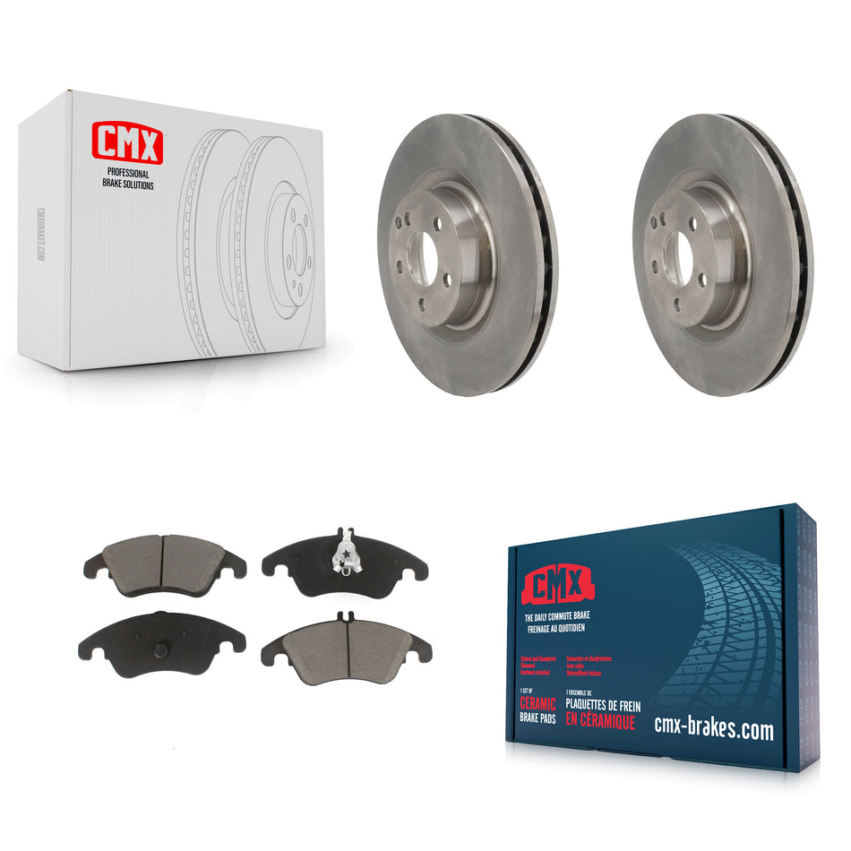 Front Disc Brake Rotors And Ceramic Pads Kit For Mercedes-Benz C250 E400 E550 K8C-100708