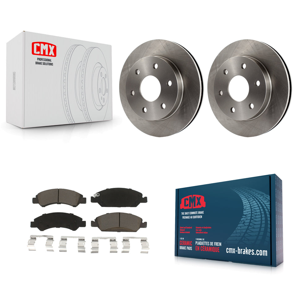 Front Disc Brake Rotors And Ceramic Pads Kit For 2007 GMC Sierra 1500 rear brakes K8C-100712