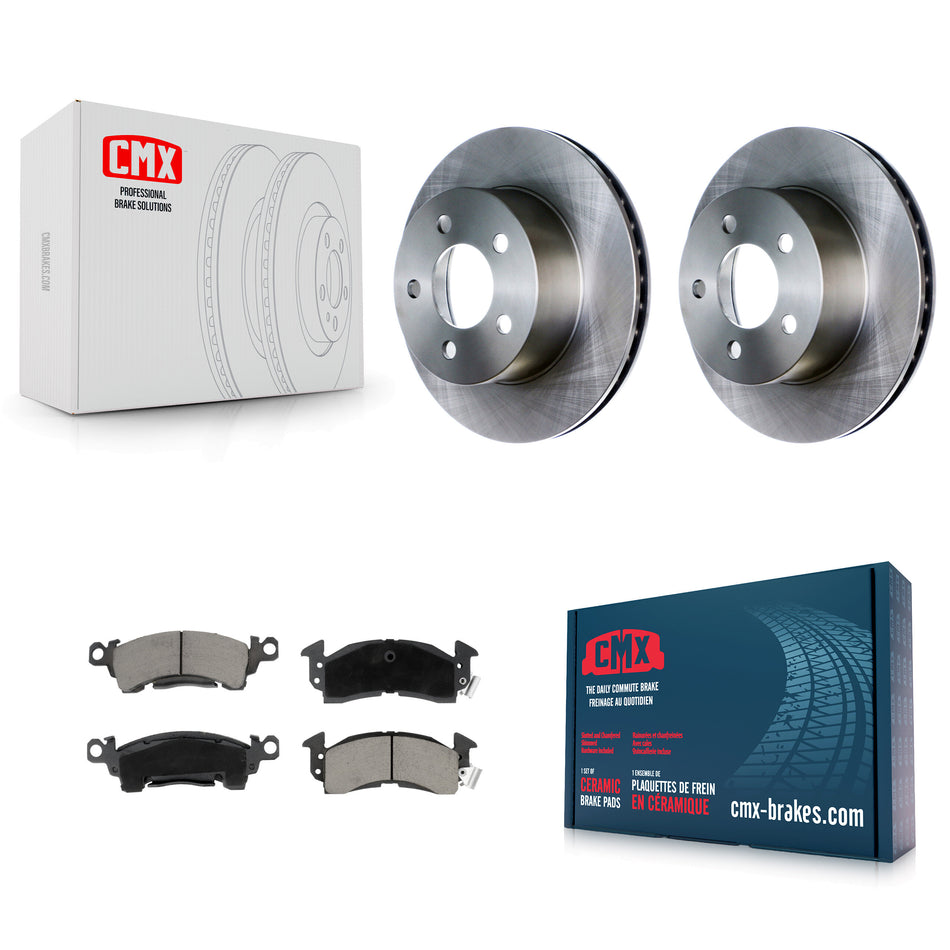 Front Disc Brake Rotors And Ceramic Pads Kit For 1991 Jeep Grand Wagoneer 3.203" Overall Height K8C-100713