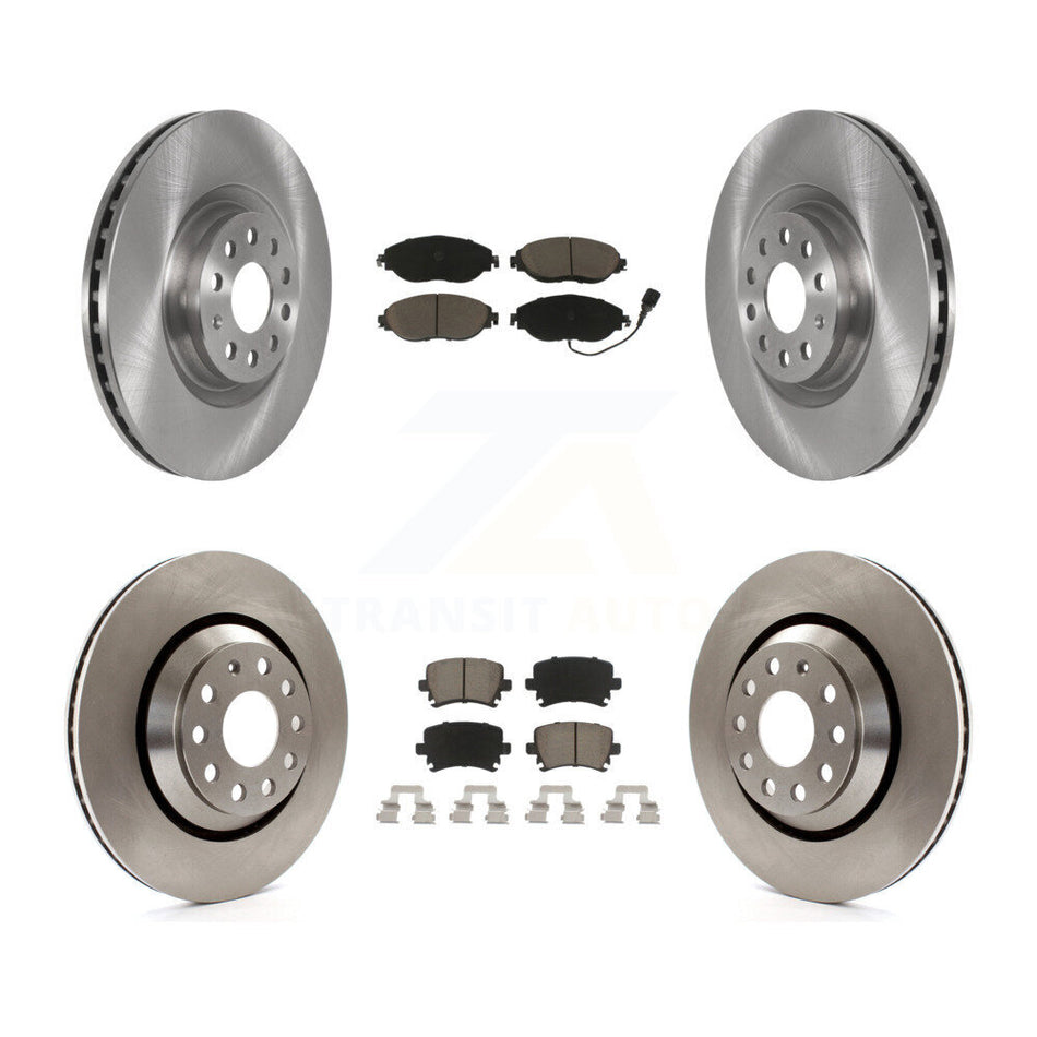 Front Rear Disc Brake Rotors And Ceramic Pads Kit For Volkswagen GTI K8C-100735