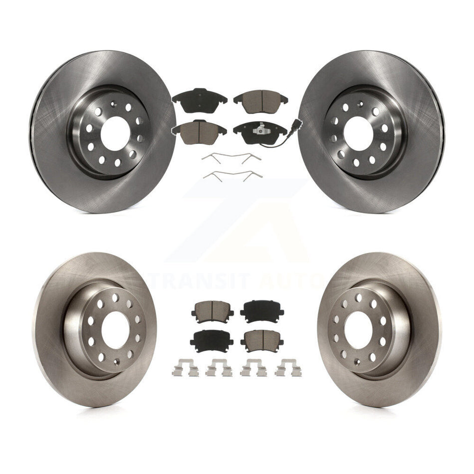 Front Rear Disc Brake Rotors And Ceramic Pads Kit For Volkswagen CC GTI Passat Audi A3 Quattro K8C-100737