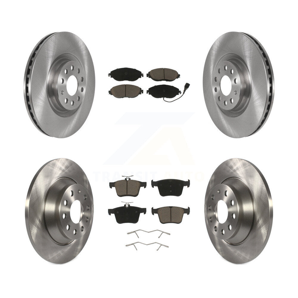 Front Rear Disc Brake Rotors And Ceramic Pads Kit For Volkswagen Tiguan Jetta K8C-100738