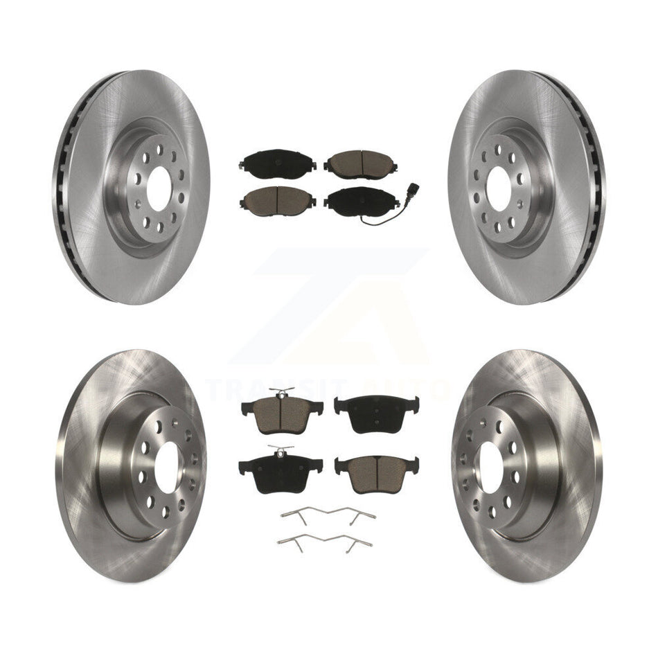 Front Rear Disc Brake Rotors And Ceramic Pads Kit For Volkswagen Tiguan Jetta K8C-100738