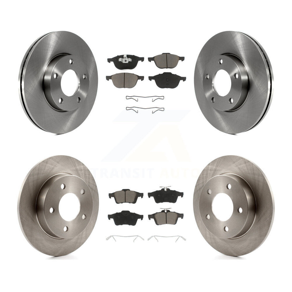 Front Rear Disc Brake Rotors And Ceramic Pads Kit For Mazda 3 Sport K8C-100745