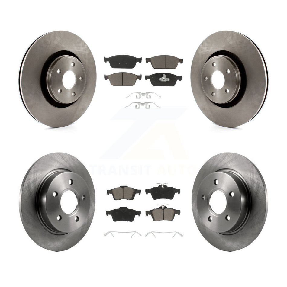 Front Rear Disc Brake Rotors And Ceramic Pads Kit For Ford Focus ST K8C-100748
