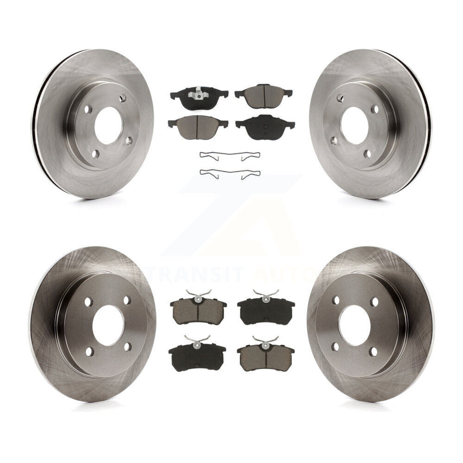 Front Rear Disc Brake Rotors And Ceramic Pads Kit For 2004 Ford Focus LX Mid High SE ZTS ZTW ZX3 ZX5 From 04 05 K8C-100761