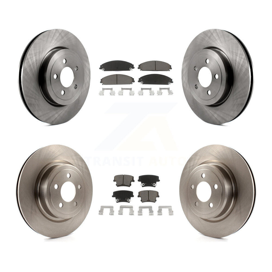 Front Rear Disc Brake Rotors And Ceramic Pads Kit For Dodge Charger With Police Package K8C-100768