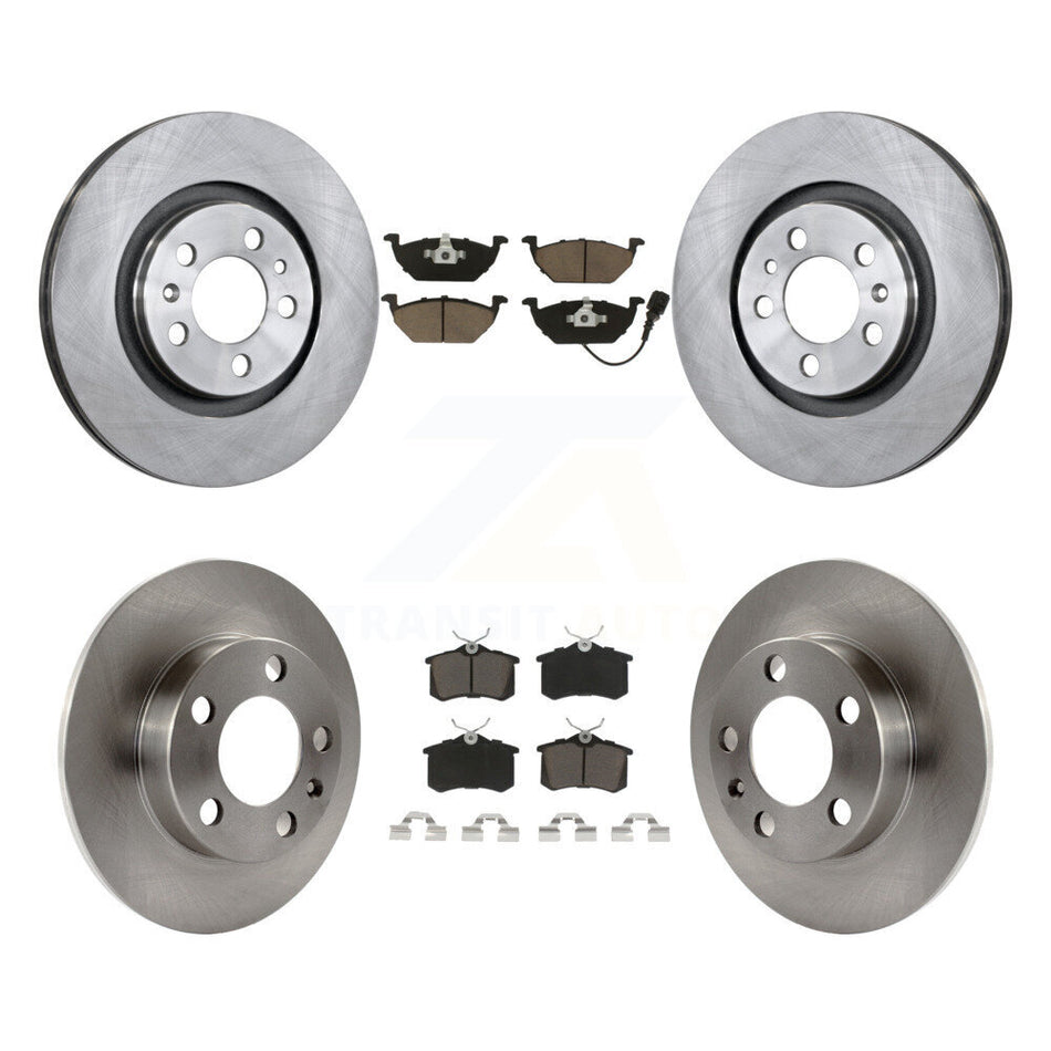 Front Rear Disc Brake Rotors And Ceramic Pads Kit For 2007-2010 Volkswagen Beetle With 280mm Diameter Rotor K8C-100774
