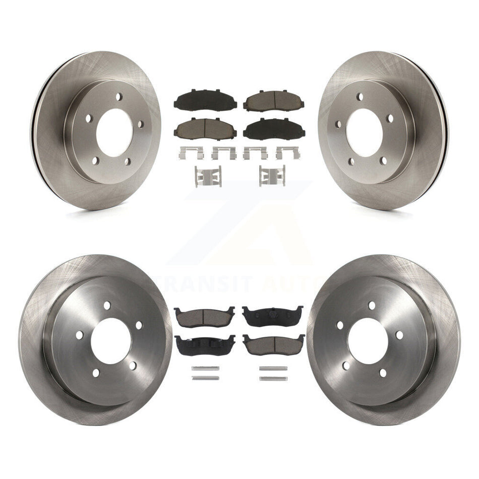 Front Rear Disc Brake Rotors And Ceramic Pads Kit For Ford F-150 Heritage 4WD K8C-100790