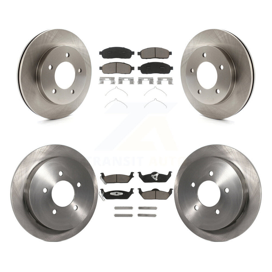 Front Rear Disc Brake Rotors And Ceramic Pads Kit For 2004 Ford F-150 4WD With 5 Lug Wheels 11th Digit Of Vin Is C K8C-100798