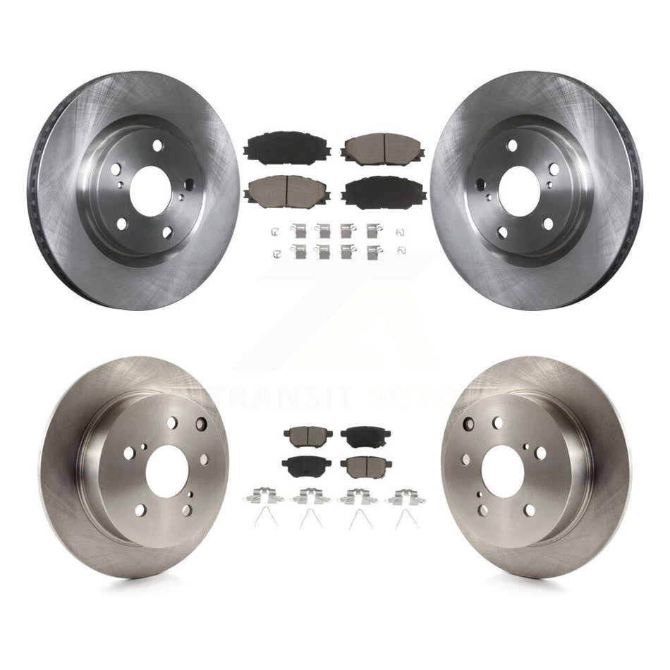 Front Rear Disc Brake Rotors And Ceramic Pads Kit For 2010 Toyota Matrix XRS K8C-100816