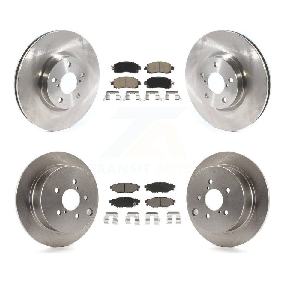 Front Rear Disc Brake Rotors And Ceramic Pads Kit For 2017-2021 Subaru Impreza With 276mm Diameter Rotor K8C-100823