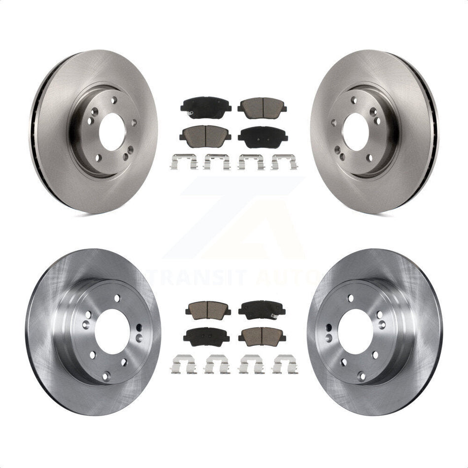 Front Rear Disc Brake Rotors And Ceramic Pads Kit For Hyundai Sonata Kia Optima K8C-100835