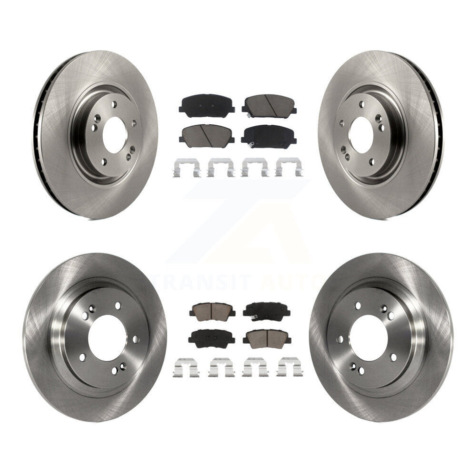 Front Rear Disc Brake Rotors And Ceramic Pads Kit For 2013-2015 Kia Optima 2.0L With Electric Parking K8C-100837