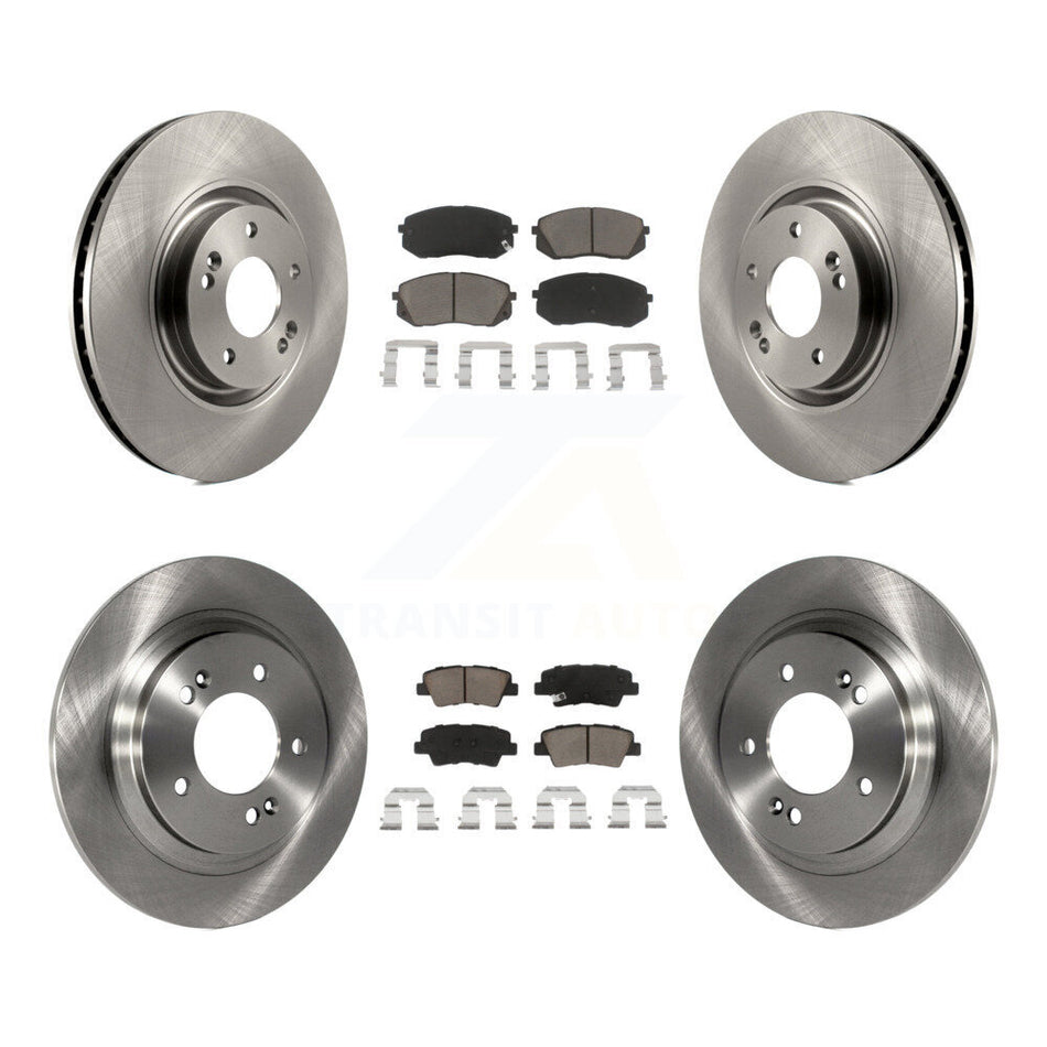 Front Rear Disc Brake Rotors And Ceramic Pads Kit For 2015 Hyundai Sonata GAS engine With Power Operated Parking K8C-100839