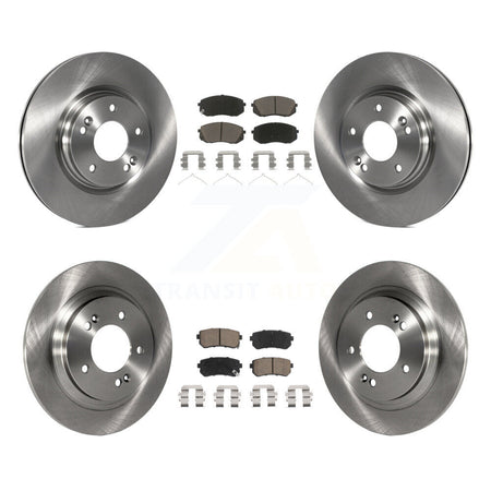 Front Rear Brake Rotors & Ceramic Pad Kit For 2016 Kia Optima With Electric Parking K8C-100844