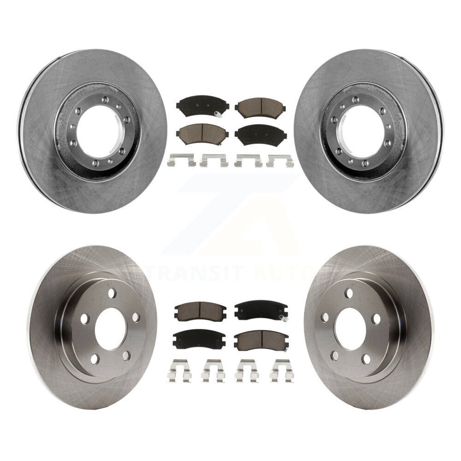 Front Rear Disc Brake Rotors And Ceramic Pads Kit For 2000-2005 Buick LeSabre Pontiac Bonneville K8C-100854