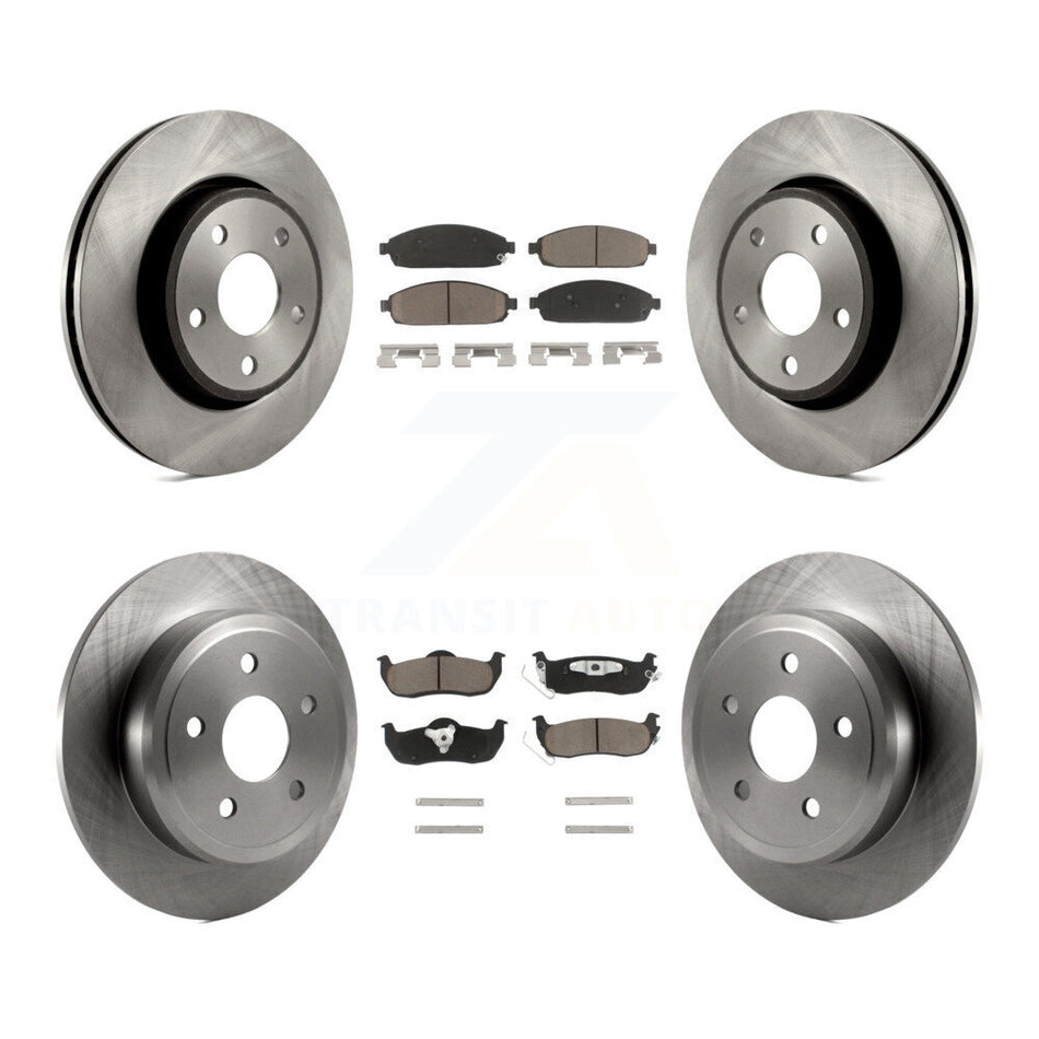 Front Rear Disc Brake Rotors And Ceramic Pads Kit For Jeep Grand Cherokee Commander K8C-100864