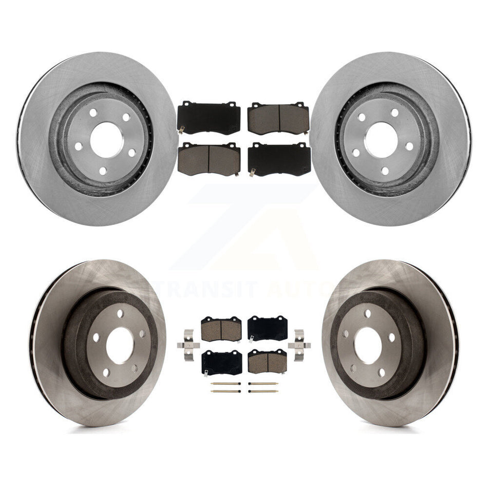 Front Rear Disc Brake Rotors And Ceramic Pads Kit For 2006-2010 Jeep Grand Cherokee SRT8 K8C-100865