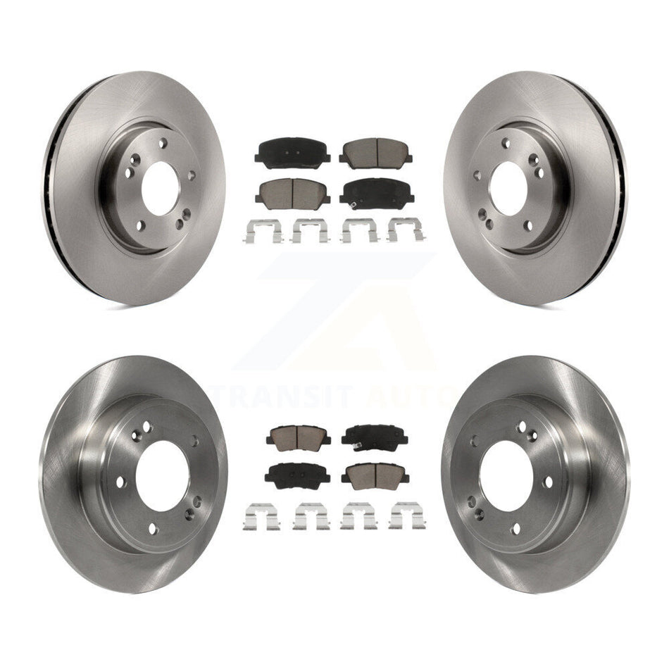 Front Rear Disc Brake Rotors And Ceramic Pads Kit For Kia Forte Forte5 Koup K8C-100866