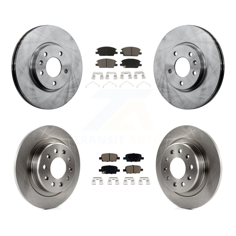 Front Rear Brake Rotor And Ceramic Pad Kit For Chevrolet Malibu With Manual Parking K8C-100872