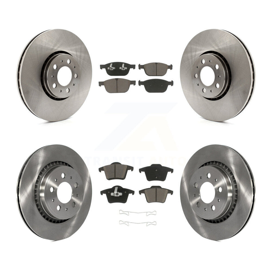Front Rear Disc Brake Rotors And Ceramic Pads Kit For 2003-2014 Volvo XC90 With 328mm Diameter Rotor K8C-100874