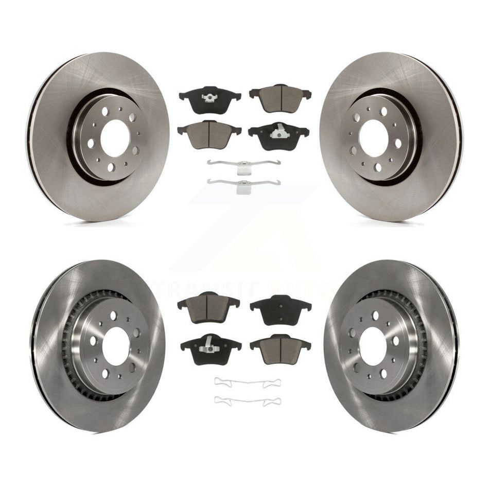 Front Rear Disc Brake Rotors And Ceramic Pads Kit For 2003-2014 Volvo XC90 With 316mm Diameter Rotor K8C-100875