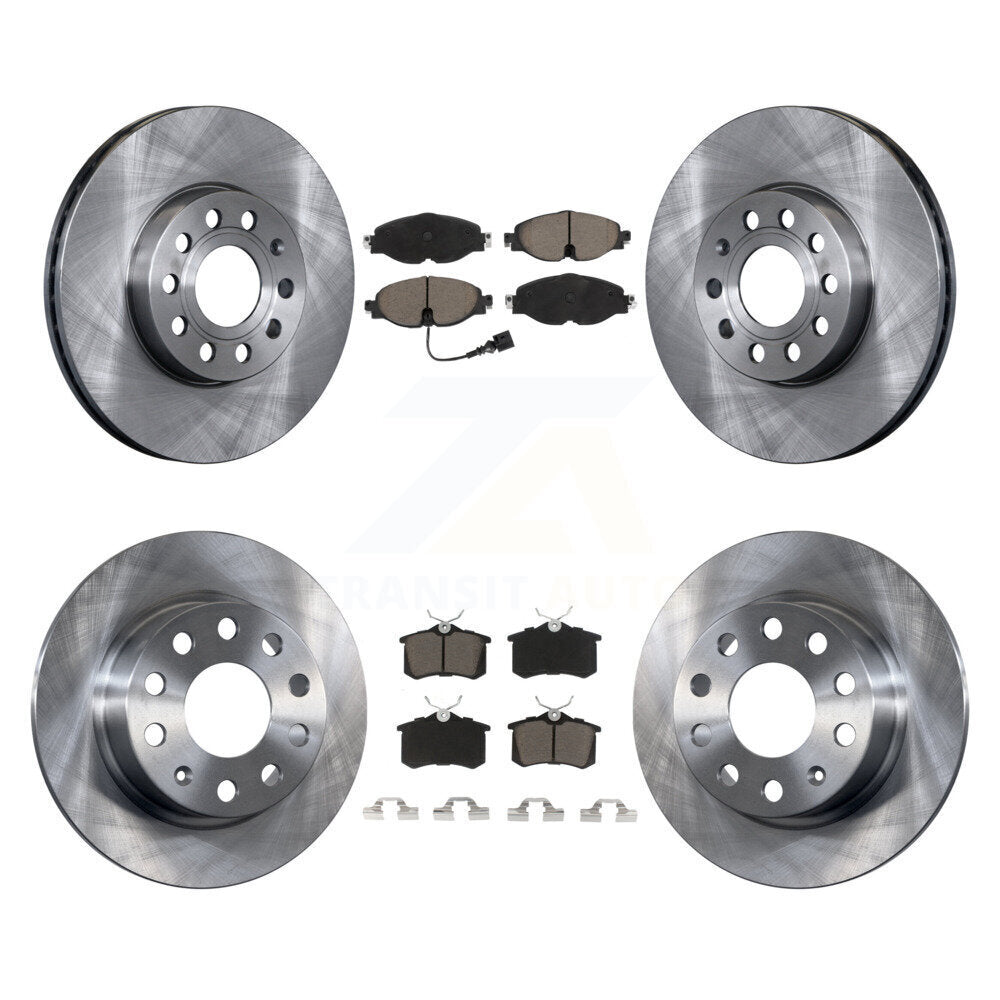 Front Rear Brake Rotors Ceramic Pad Kit For 2015 Volkswagen Golf SportWagen DIESEL engine K8C-100880