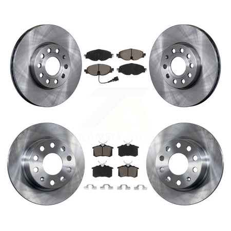 Front Rear Brake Rotors Ceramic Pad Kit For 2015 Volkswagen Golf SportWagen DIESEL engine K8C-100880