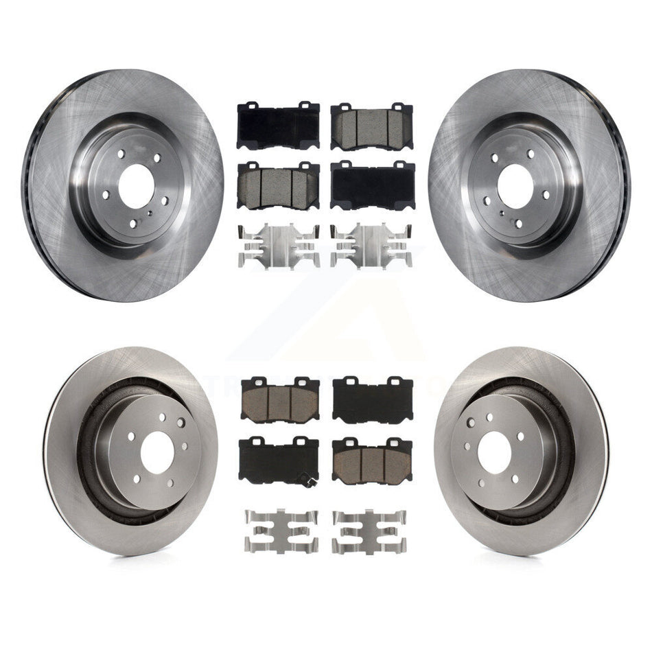 Front Rear Disc Brake Rotors And Ceramic Pads Kit For INFINITI G37 Nissan 370Z Q60 Z K8C-100895