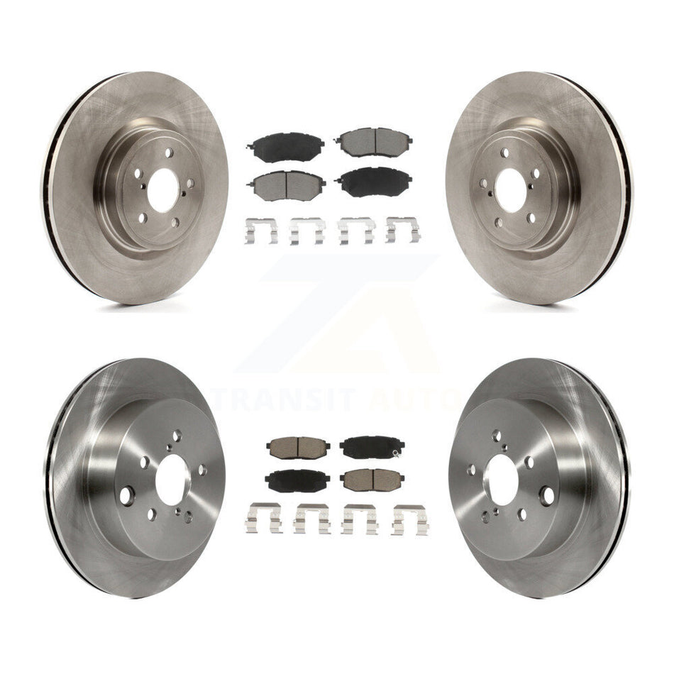 Front Rear Disc Brake Rotors And Ceramic Pads Kit For 2014-2018 Subaru Forester 2.0L K8C-100922
