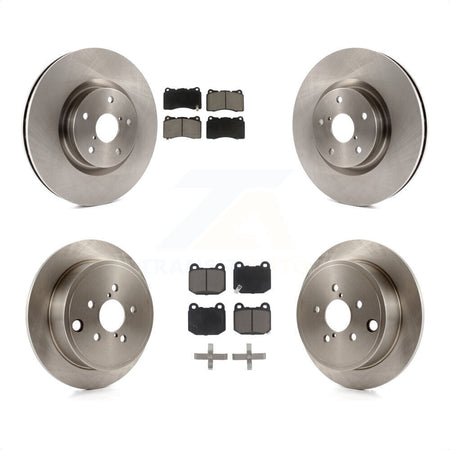 Front Rear Disc Brake Rotor & Ceramic Pad Kit For 2014 Subaru WRX With 17\\" Factory Wheels K8C-100926