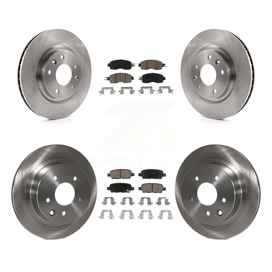 Front Rear Disc Brake Rotors And Ceramic Pads Kit For Nissan LEAF K8C-100939